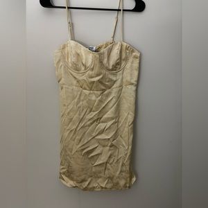 Princess Polly Champagne Pop Mini Dress Size 6 NEW WITH TAGS